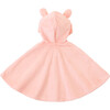Micro Faux Fur Baby Poncho, Pink - Robes - 2