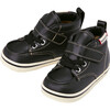 Faux-Laced Leather High Tops, Black - Boots - 1 - thumbnail