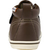 Faux-Laced Leather High Tops, Brown - Boots - 2