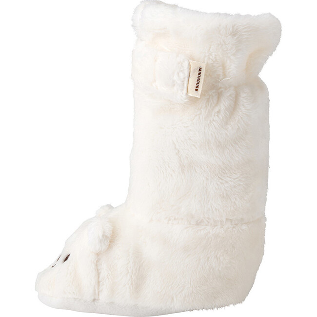 Micro Faux Fur Booties, White - Booties - 4