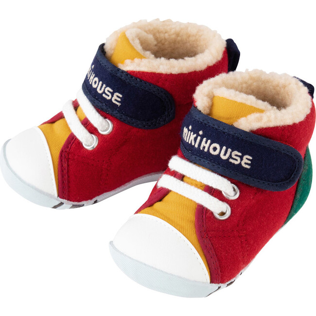 Sherpa-Lined High Top First Walker Shoes, Multi