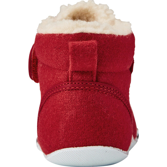 Sherpa-Lined High Top First Walker Shoes, Red