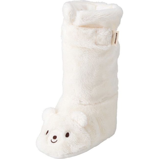 Micro Faux Fur Booties, White - Booties - 8
