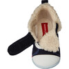 Sherpa-Lined High Top First Walker Shoes, Navy - Sneakers - 7 - thumbnail