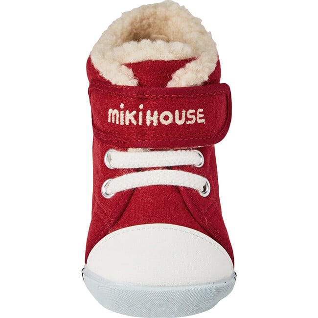 Sherpa-Lined High Top First Walker Shoes, Red - Sneakers - 6