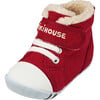 Sherpa-Lined High Top First Walker Shoes, Red - Sneakers - 8