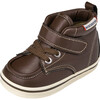 Faux-Laced Leather High Tops, Brown - Boots - 8 - thumbnail