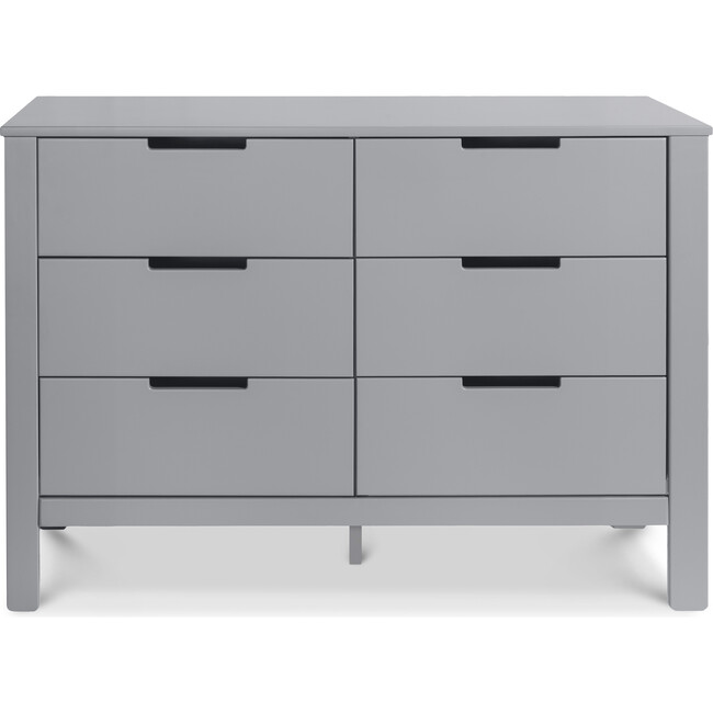 Colby 6-Drawer Double Dresser, Grey Finish - Dressers - 1
