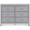 Charlie 6-Drawer Double Dresser, Grey - Dressers - 1 - thumbnail