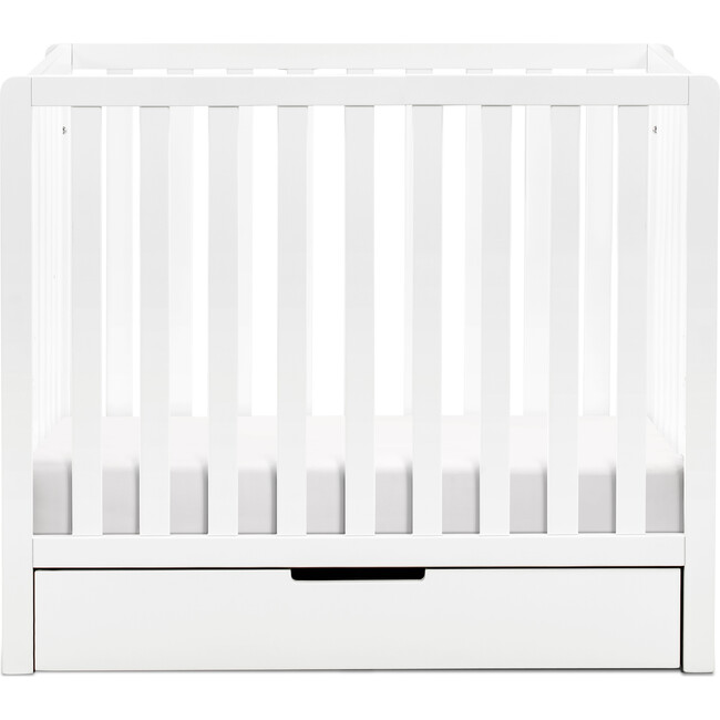 Colby 4-in-1 Convertible Mini Crib with Trundle, White