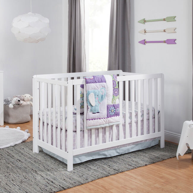 Colby 4-in-1 Low-profile Convertible Crib, White Finish