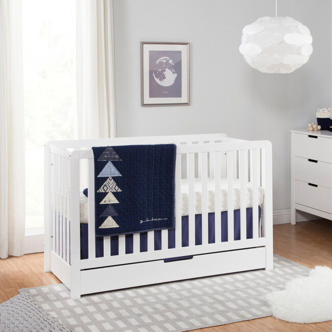 Colby 4-in-1 Convertible Crib With Trundle Drawer, White