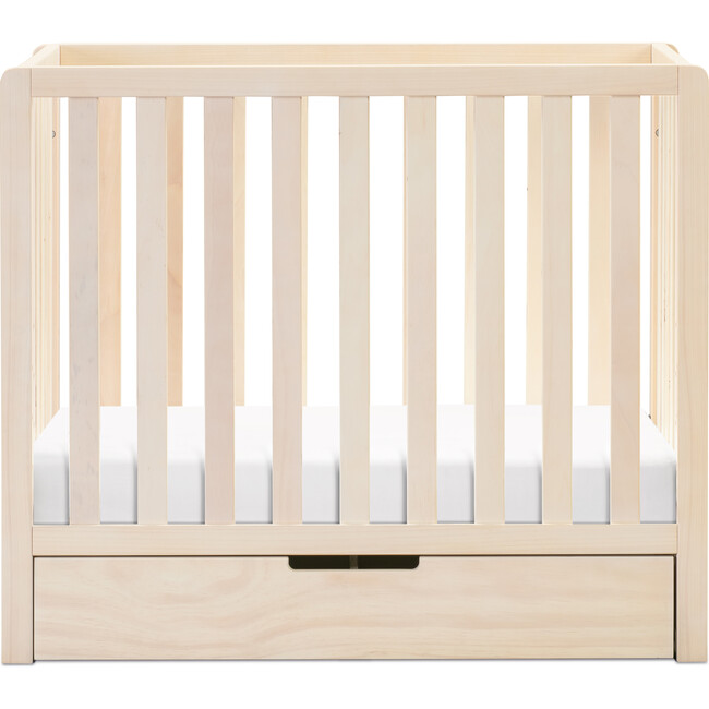 Colby 4-in-1 Convertible Mini Crib With Trundle, Washed Natural