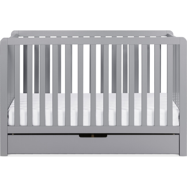 Colby 4-in-1 Convertible Crib With Trundle Drawer, Grey - Cribs - 1