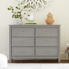 Charlie 6-Drawer Double Dresser, Grey - Dressers - 3