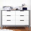 Colby 6-Drawer Double Dresser, Grey and White - Dressers - 2 - thumbnail