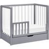 Colby 4-in-1 Convertible Mini Crib With Trundle, Grey and White - Cribs - 4 - thumbnail