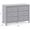 Charlie 6-Drawer Double Dresser, Grey - Dressers - 4