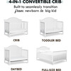 Nolan 4-in-1 Convertible Crib, White - Cribs - 5