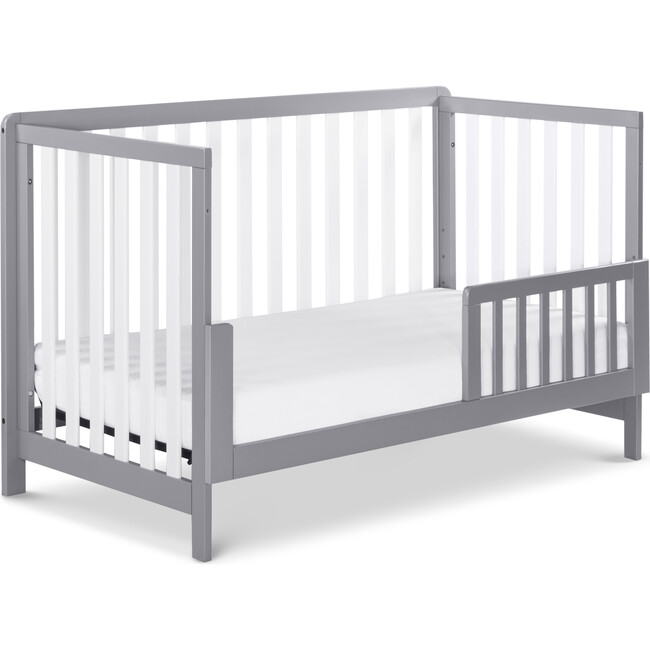Colby 4-in-1 Low-profile Convertible Crib, Grey and White - Cribs - 5