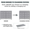 Charlie 6-Drawer Double Dresser, Grey - Dressers - 6