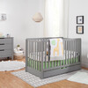 Colby 4-in-1 Convertible Crib With Trundle Drawer, Grey - Cribs - 2