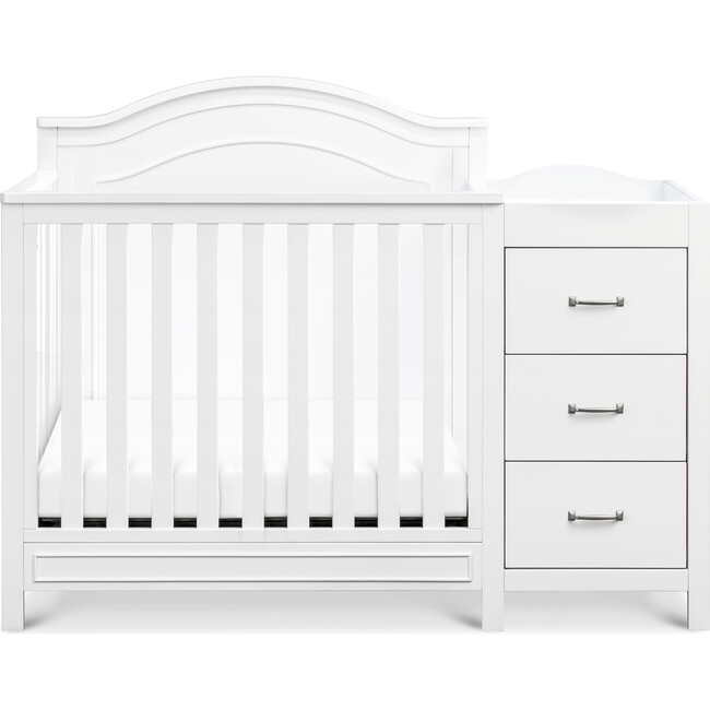 Charlie 4-in-1 Convertible Mini Crib & Changer, White - Cribs - 1
