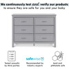Charlie 6-Drawer Double Dresser, Grey - Dressers - 7