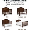 Nolan 4-in-1 Convertible Crib, Espresso - Cribs - 7