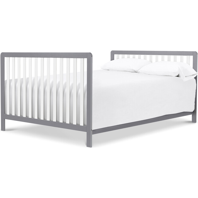 Colby 4-in-1 Low-profile Convertible Crib, Grey and White - Cribs - 7