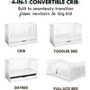 Colby 4-in-1 Convertible Crib With Trundle Drawer, White - Cribs - 7 - thumbnail