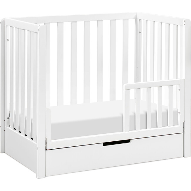 Colby 4-in-1 Convertible Mini Crib with Trundle, White - Cribs - 4