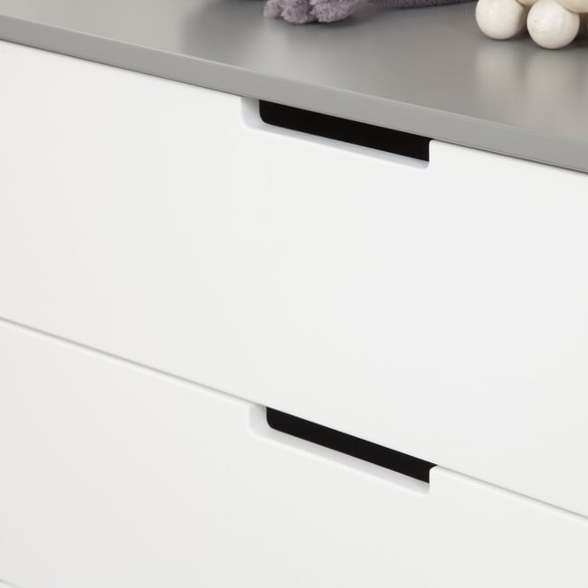 Colby 6-Drawer Double Dresser, Grey and White - Dressers - 4