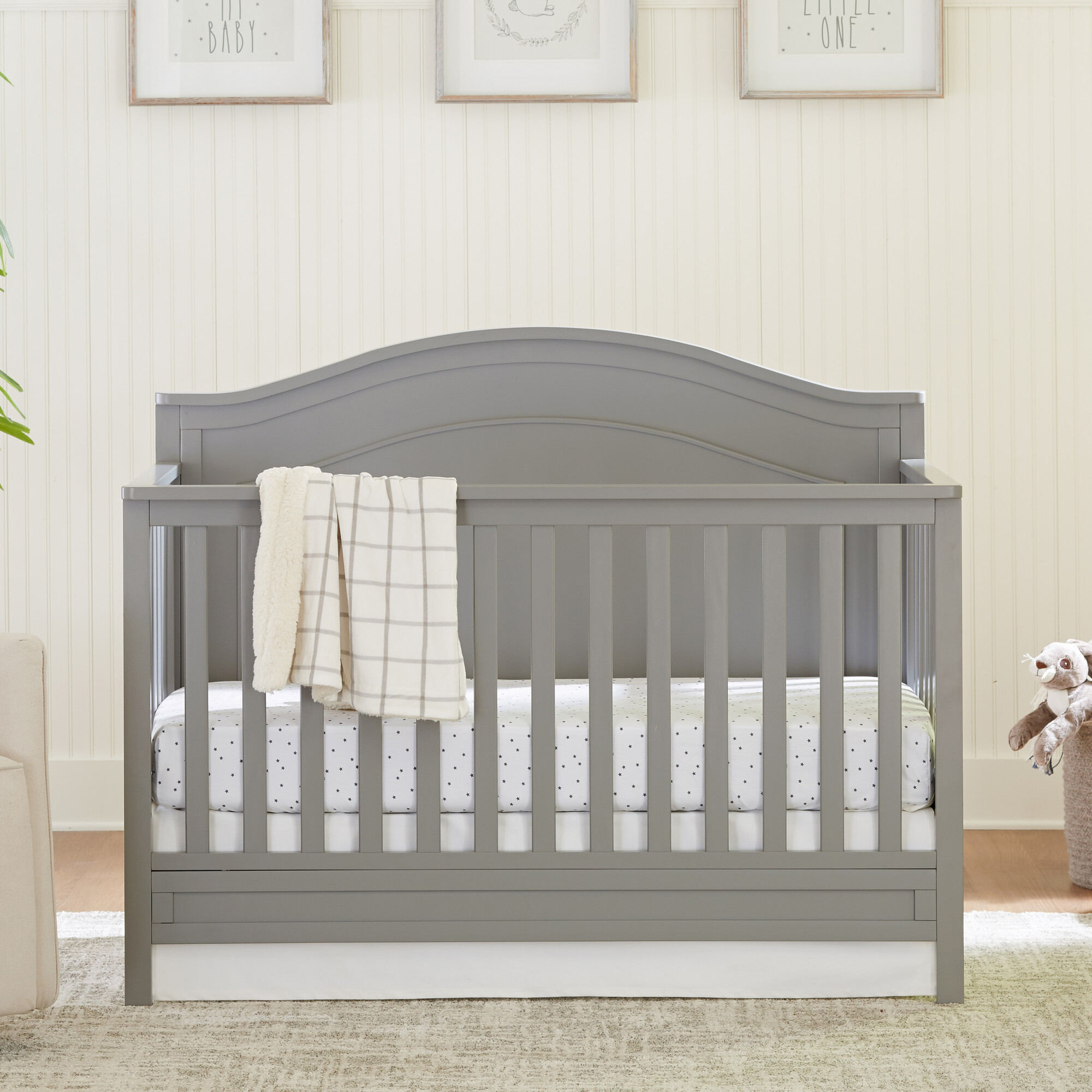 Charlie 4 in 1 Convertible Crib Grey daVinci Cribs Bassinets Maisonette