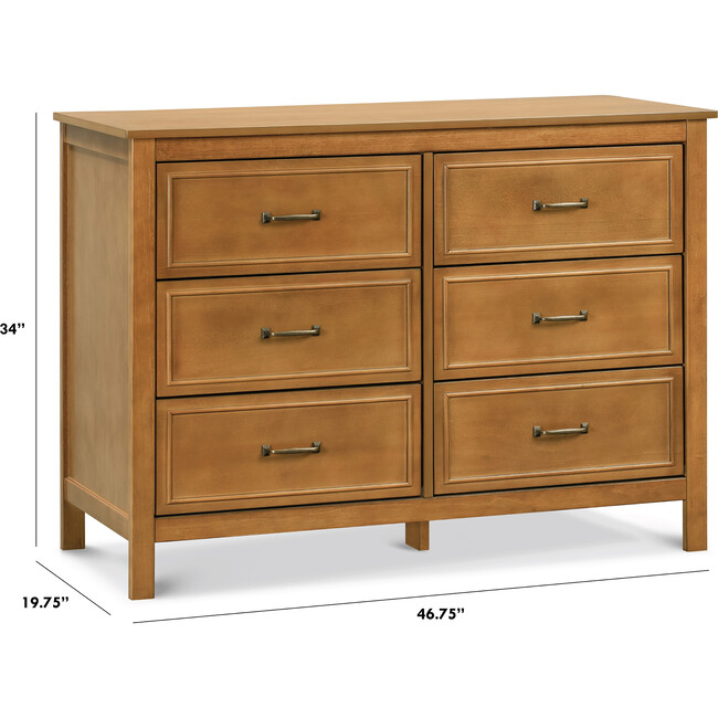 Charlie 6Drawer Double Dresser, Chestnut DaVinci Dressers & Changing