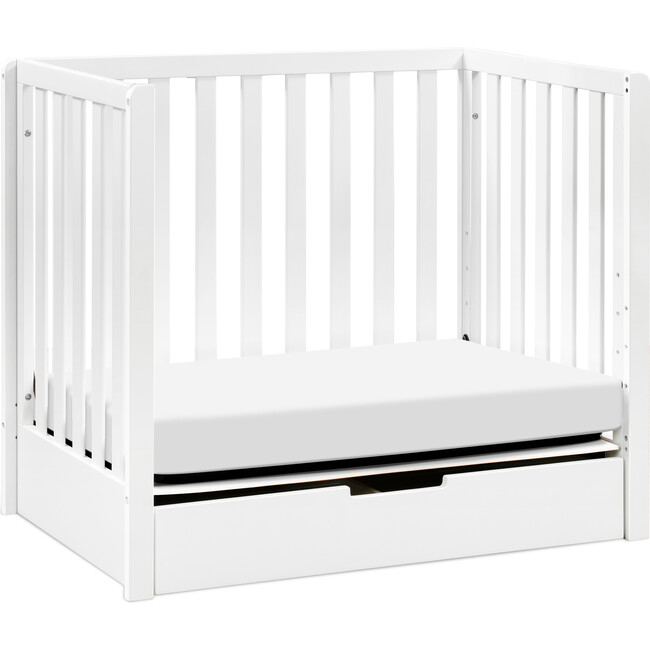 Colby 4-in-1 Convertible Mini Crib with Trundle, White - Cribs - 5