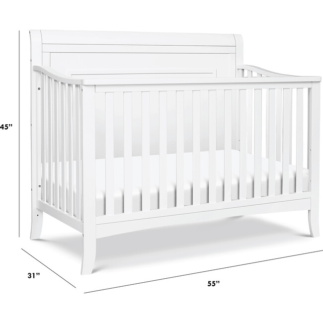 Anders 4-in-1 Convertible Crib, White