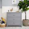 Charlie 3-Drawer Dresser, Grey - Dressers - 3