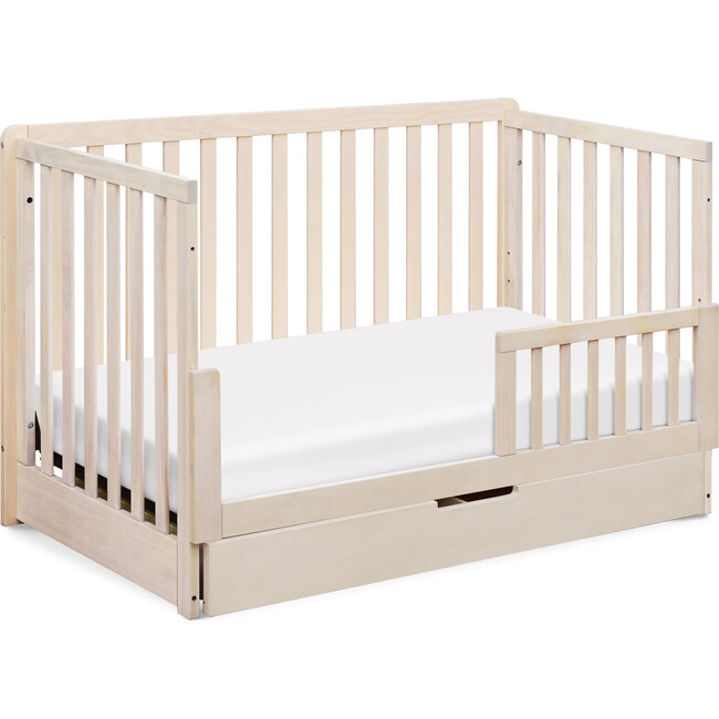 Colby 4-in-1 Convertible Crib With Trundle Drawer, Washed Natural - Cribs - 5