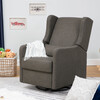 Arlo Recliner and Swivel Glider, Charcoal Linen - Nursery Chairs - 3 - thumbnail