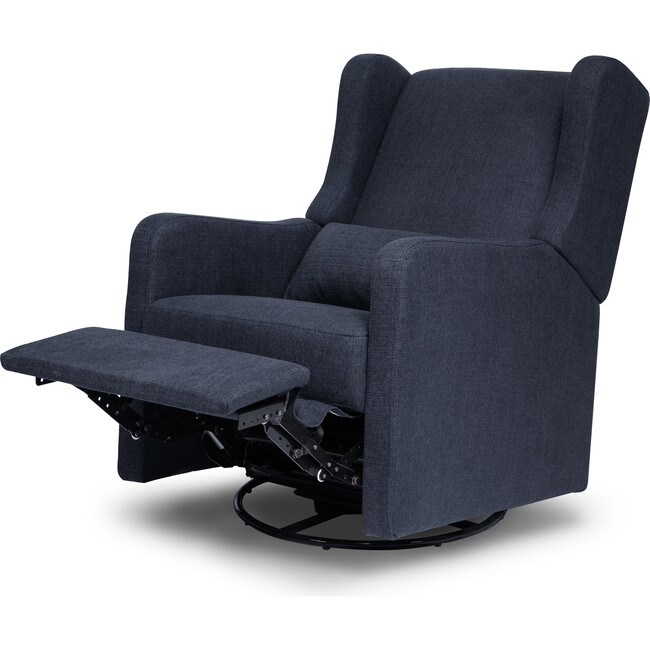 Arlo Recliner and Swivel Glider, Navy Linen - Nursery Chairs - 2