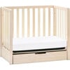 Colby 4-in-1 Convertible Mini Crib With Trundle, Washed Natural - Cribs - 4