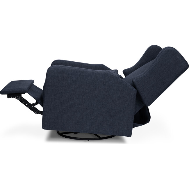 Arlo Recliner and Swivel Glider, Navy Linen - Nursery Chairs - 3