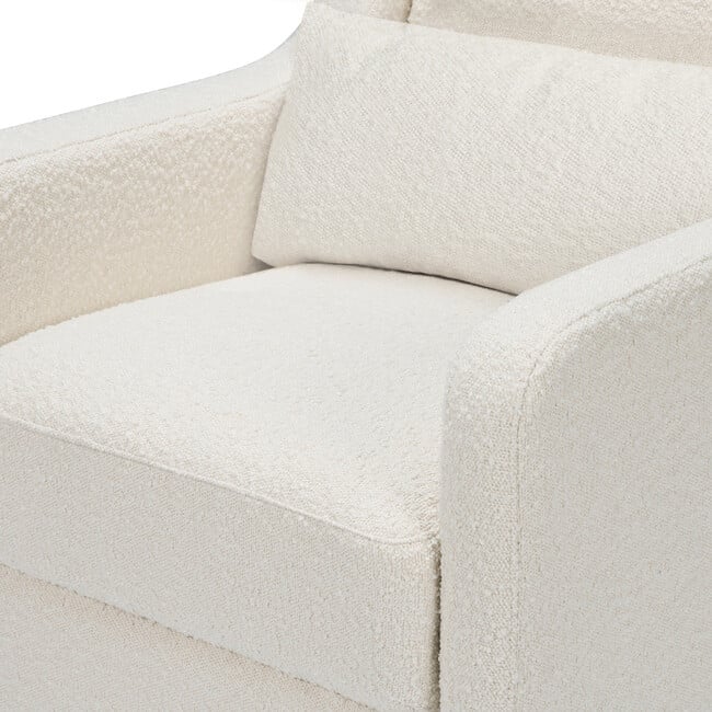 Adrian Swivel Glider with Storage Ottoman, Ivory Boucle - Nursery Chairs - 4