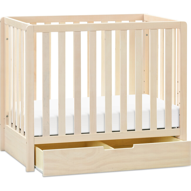 Colby 4-in-1 Convertible Mini Crib With Trundle, Washed Natural - Cribs - 5