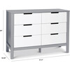 Colby 6-Drawer Double Dresser, Grey and White - Dressers - 8