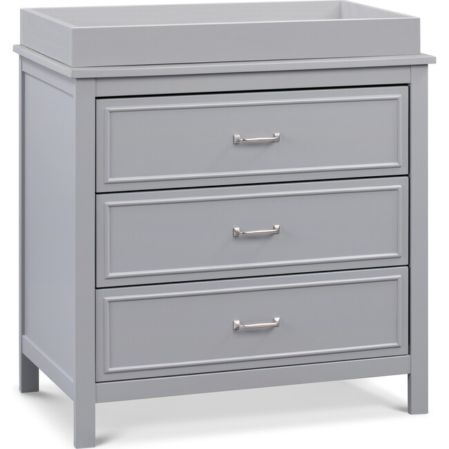 Charlie 3-Drawer Dresser, Grey - Dressers - 8