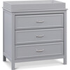 Charlie 3-Drawer Dresser, Grey - Dressers - 8