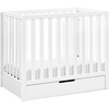 Colby 4-in-1 Convertible Mini Crib with Trundle, White - Cribs - 8