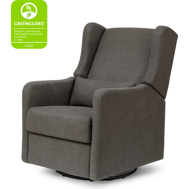 Arlo Recliner and Swivel Glider, Charcoal Linen - Nursery Chairs - 9